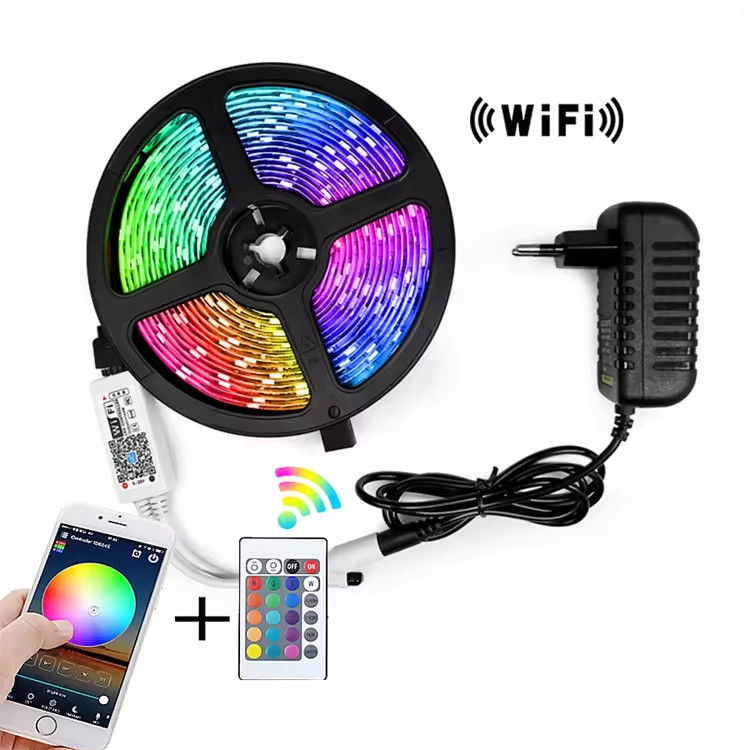 5Meter 150 leds TV backlight led strip DC5V التحكم عن بعد 24مفتاح SMD5050 RGB Strip Tira منفذ USB Strip LED مرنة