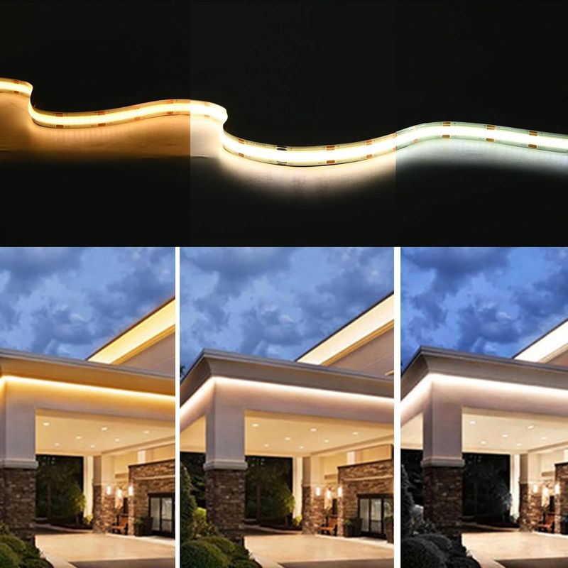 560LEDs COB LED شريط 90 CRI CCT مرن COB 3M مع محول ومراقب RF مصغّر