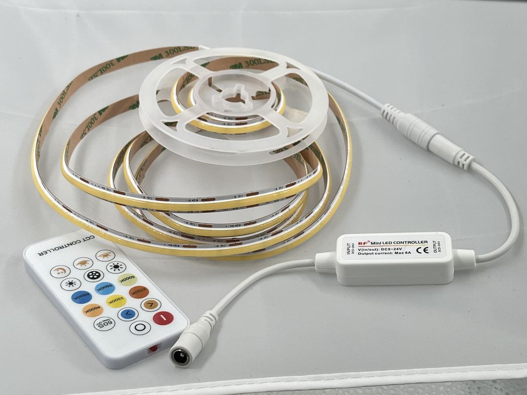 90 CRI COB 560 leds CCT شريط LED قابل للتخفيف 8mm PCB لتوفير الطاقة الإضاءة الصديقة للبيئة في أوروبا