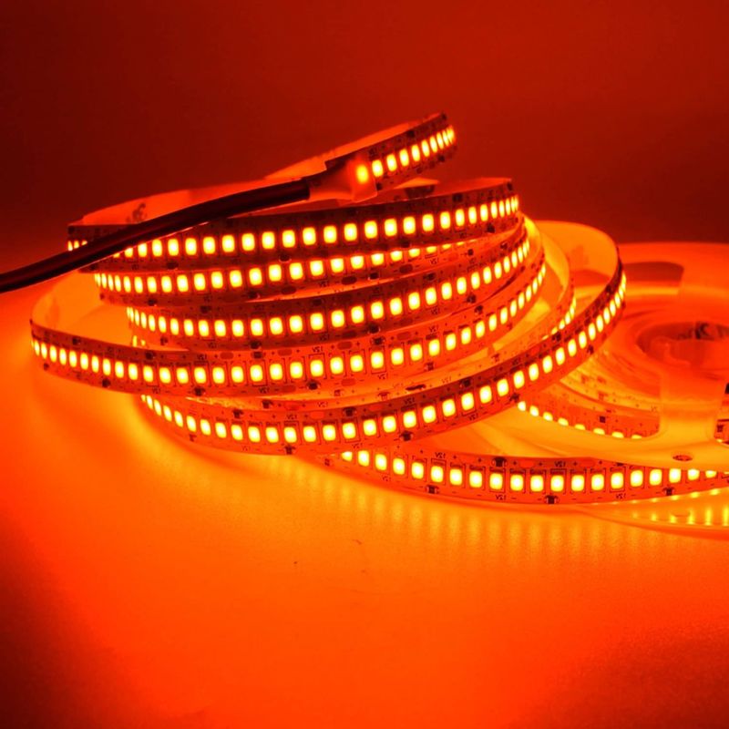 24 فولت سطوع عالي 240LEDS SMD 2835 LED Strip Light 1200LEDs 16.4Ft غير مضاد للماء الألوان الأحمر الأخضر الأزرق البرتقالي لـ KTV