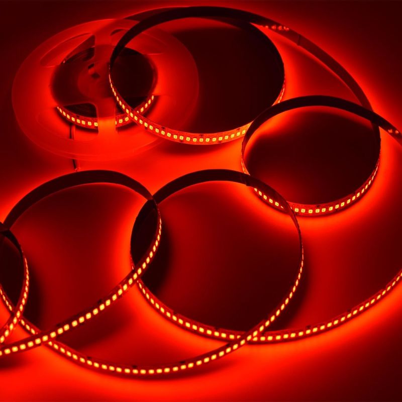 24 فولت سطوع عالي 240LEDS SMD 2835 LED Strip Light 1200LEDs 16.4Ft غير مضاد للماء الألوان الأحمر الأخضر الأزرق البرتقالي لـ KTV