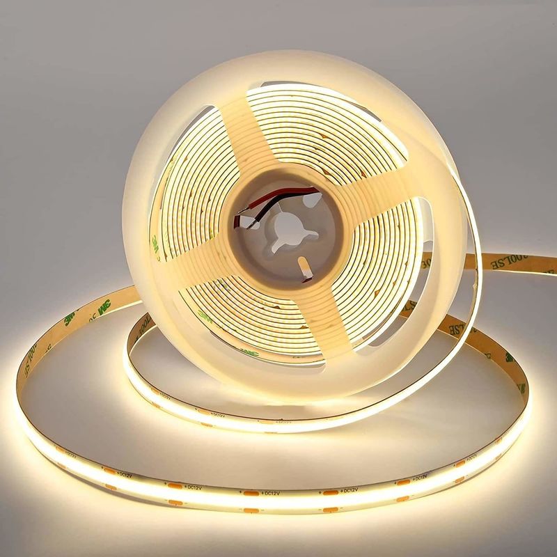 بيع ساخن 480 leds 12W / M IP20 90Ra COB LED شريط 12V / 24V الجهد المدخل