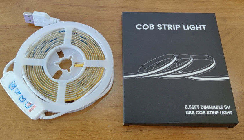 نموذج جديد DC5V COB مصابيح الشريط LED 2M 300LEDs / m CRI90 USB Led Tape صندوق ضوء مجموعة مع صندوق حزمة شريط LED للمنزل