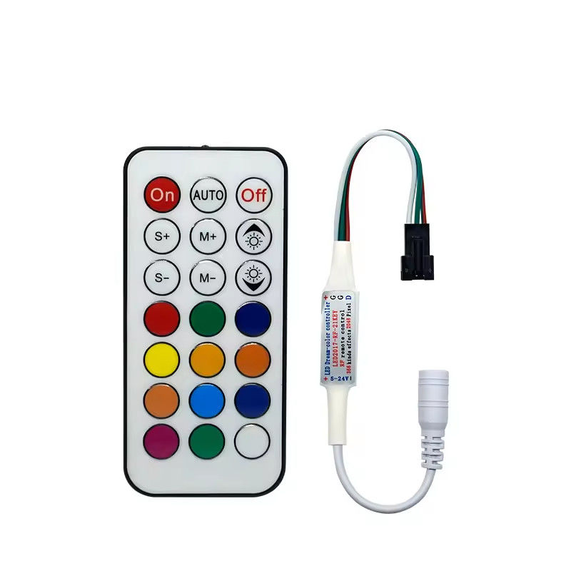 عالية الجودة 21مفتاح 2084 بكسل جهاز تحكم RF كامل اللون WS2811 DC5~24V جهاز تحكم 2812 IC حلم لون LED