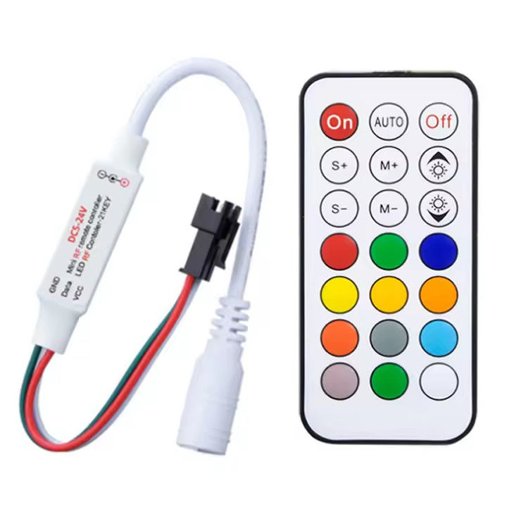 عالية الجودة 21مفتاح 2084 بكسل جهاز تحكم RF كامل اللون WS2811 DC5~24V جهاز تحكم 2812 IC حلم لون LED