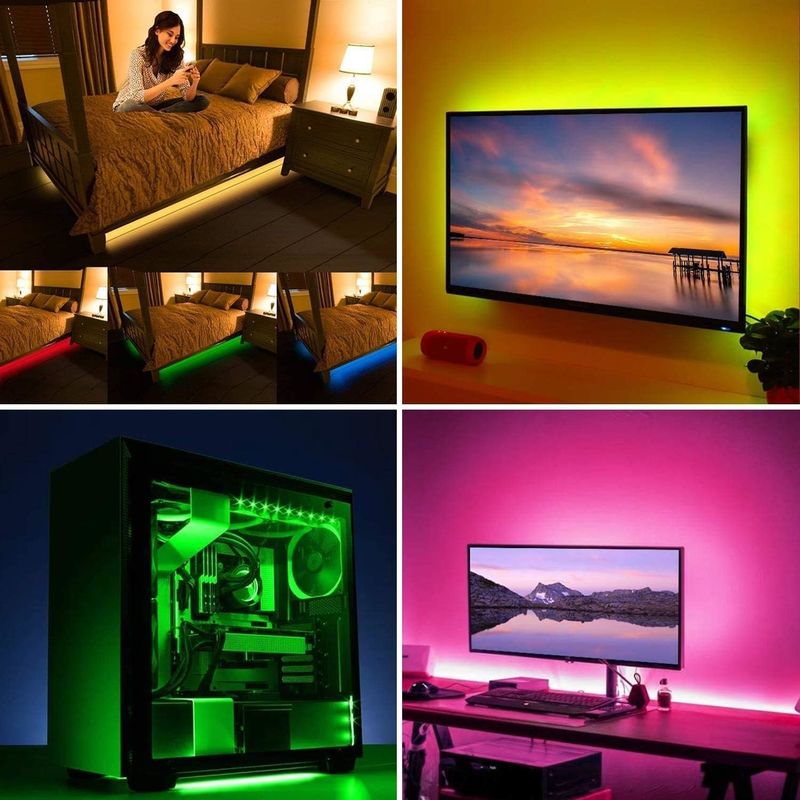 120 درجة زاوية شعاع RGB LED شريط 5M SMD5050 24 مفاتيح جهاز تحكم IR شريط قابل للتخفيف