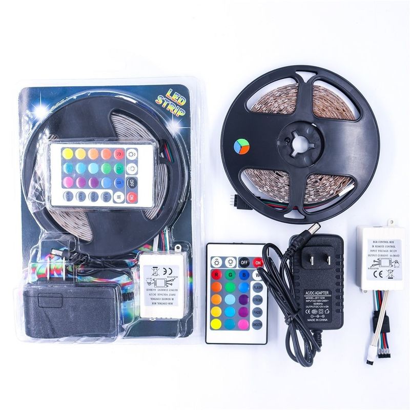 5M التحكم عن بعد RGB SMD5050 LED الشريط الضوء تغيير اللون DC12V