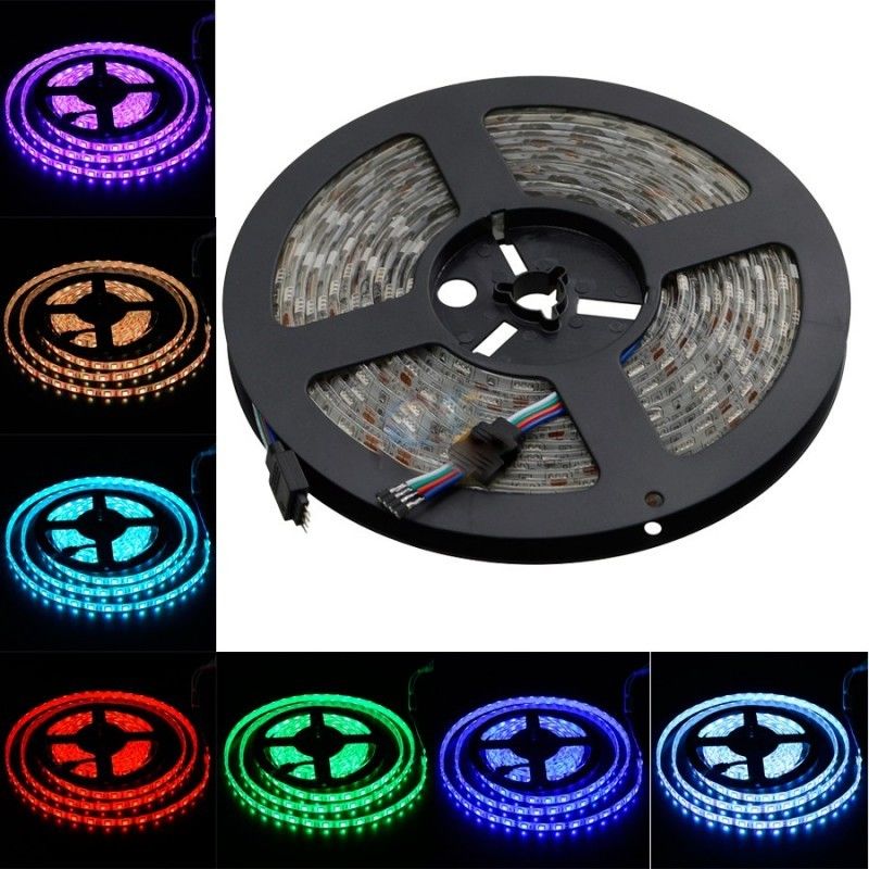 5Meter 150 leds TV backlight led strip DC5V التحكم عن بعد 24مفتاح SMD5050 RGB Strip Tira منفذ USB Strip LED مرنة