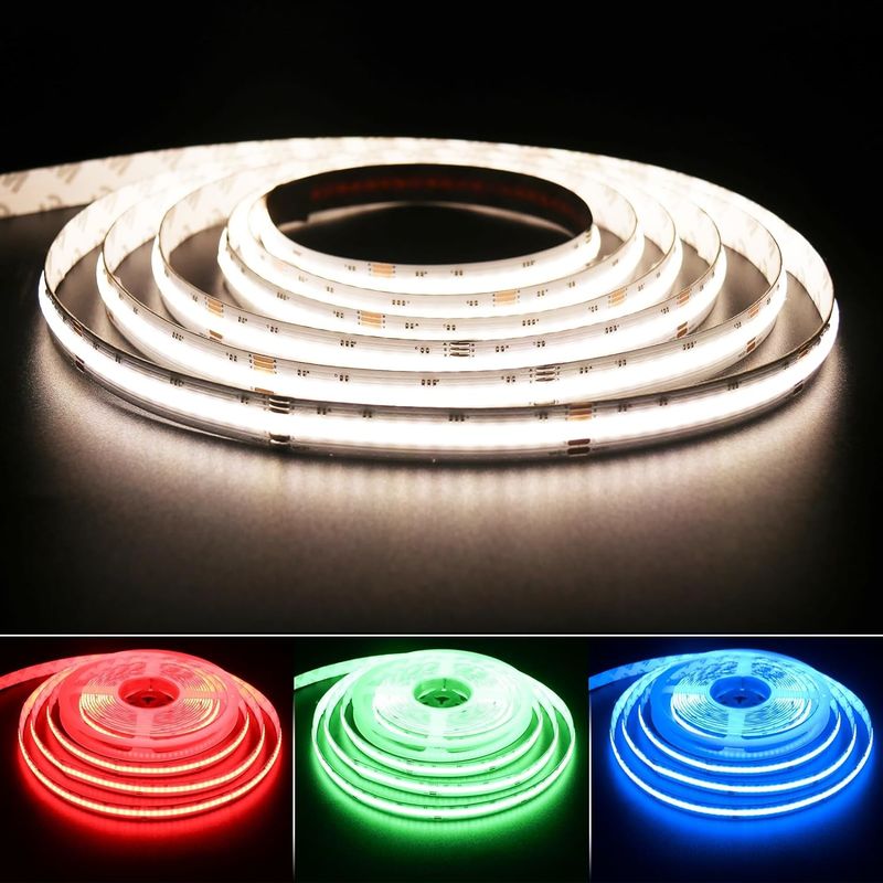 شريط LED RGBW COB القابل للتخفيف 19W مع 784 LEDs / m IP20 مع DMX512/RF / Bluetooth / WiFi Control