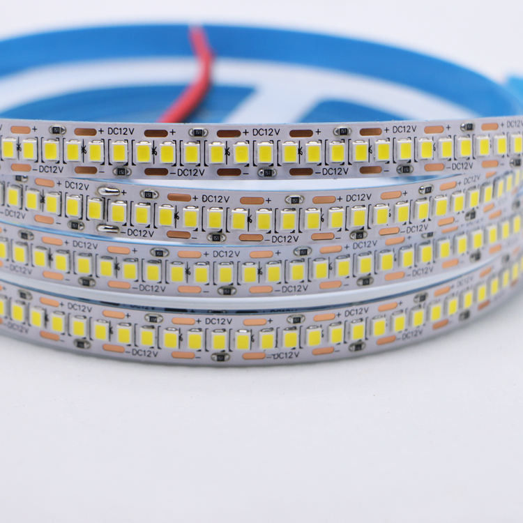 DC12V/24V 10mm 5M/Roll 2835 80Ra شريط LED مع PCB أبيض و 120° زاوية شعاع