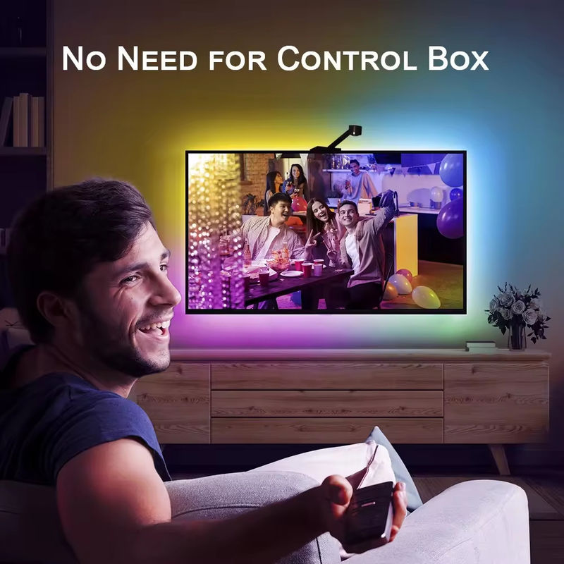 3.8m 12.5ft ROLL Alexa Google Home Ambient 55-65inches المساعد مزامنة Smart Wifi Immersion TV LED Backlights مع الكاميرا