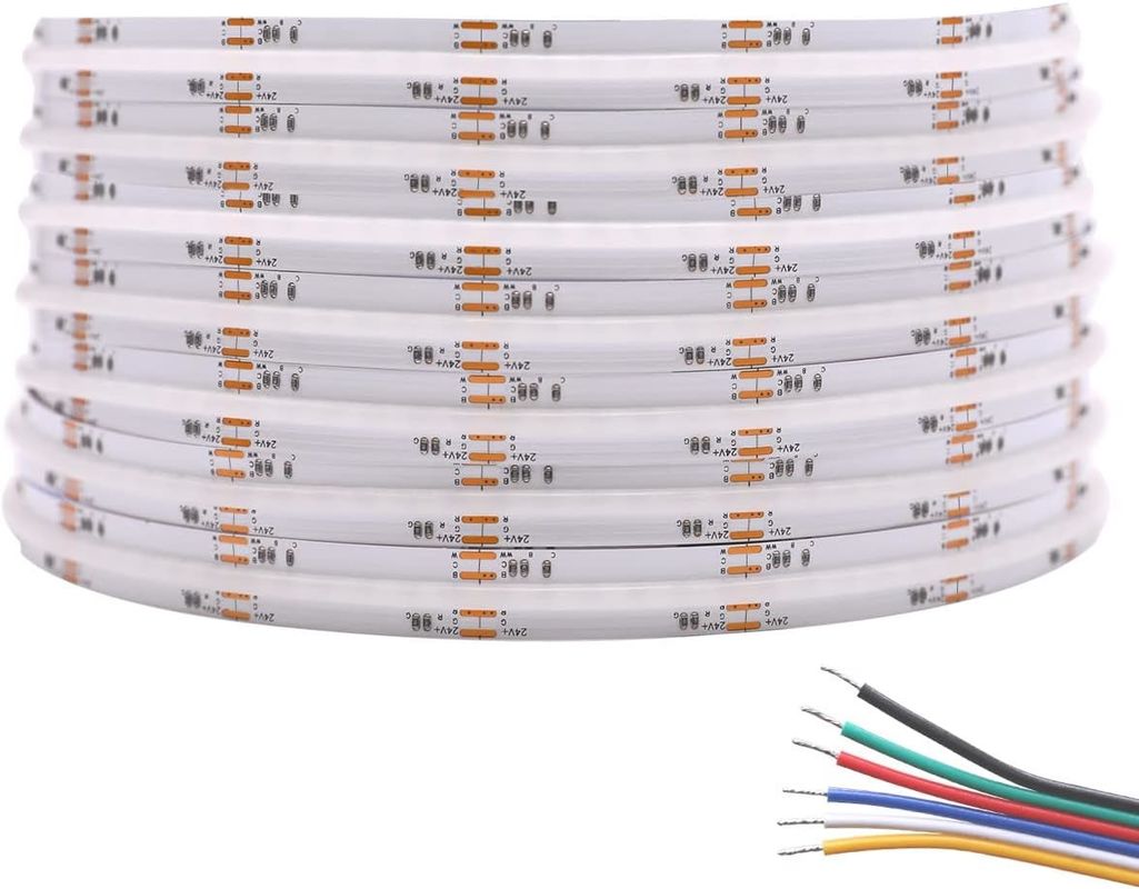 840 LEDs Ultra Bright / m 24V DC COB LED Strip Light 12mm Wide PCB للضوء المنزلي والتجاري