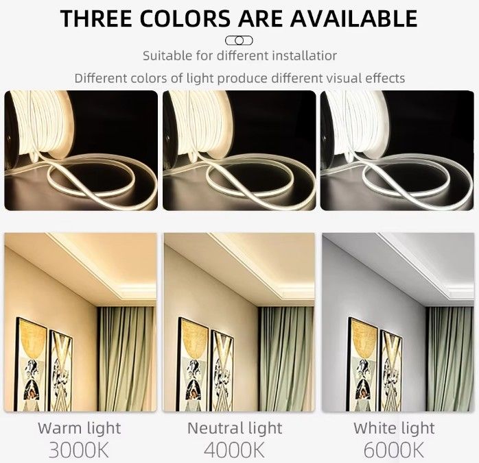 288 LEDs عالية الجهد 110 فولت 220 فولت مرنة COB LED الشريط الضوء 2700K 3000K 4000K 6000K