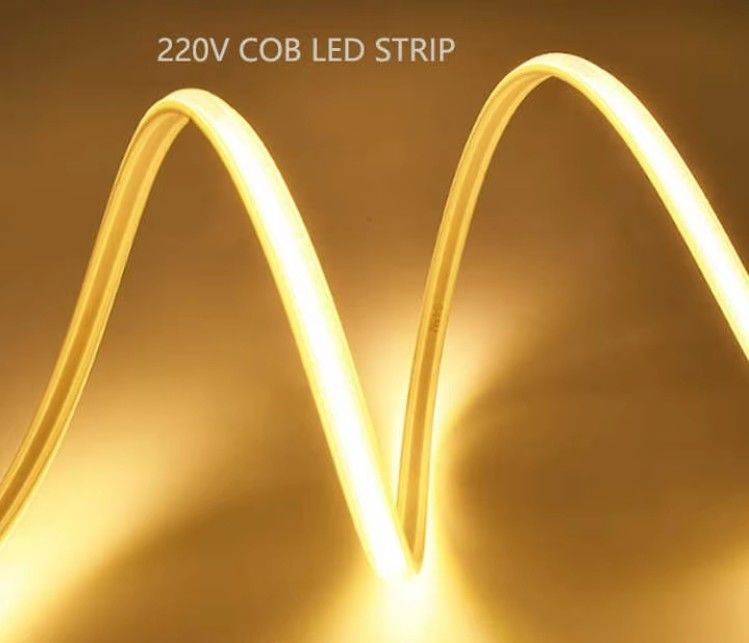 COB 288 LEDs الضوء الشريطية عالية الجهد في الداخل والخارج مرنة COB LED 110V 220V