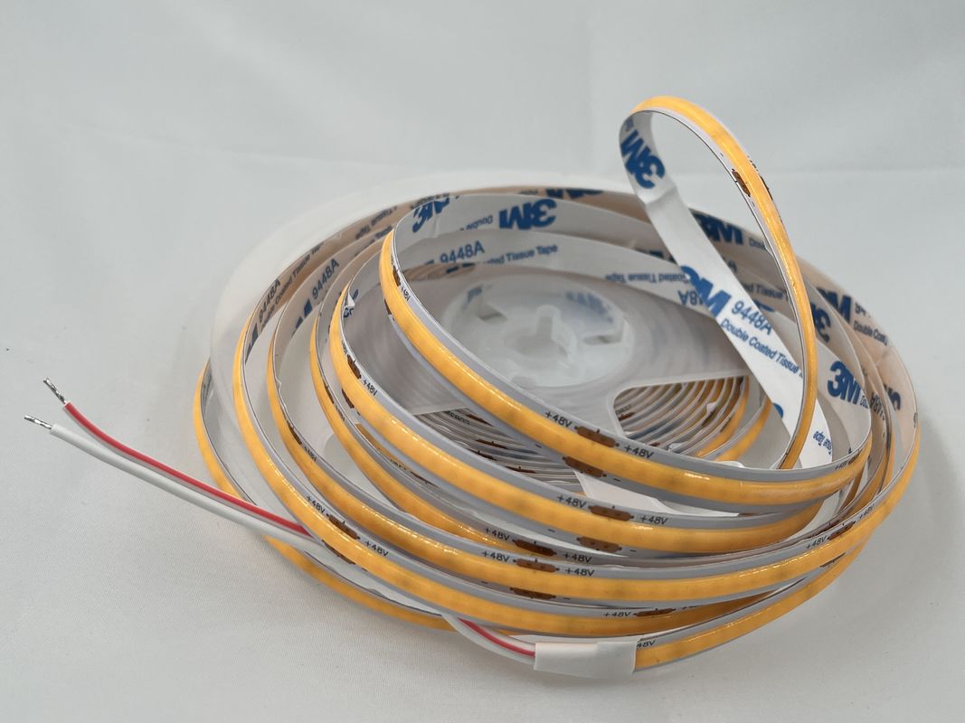 48 فولت COB 320leds/M 90CRI الضوء القابل للتخفيف 100lm/W 11W/M مرن COB LED الشريط الضوء للديكور الداخلي