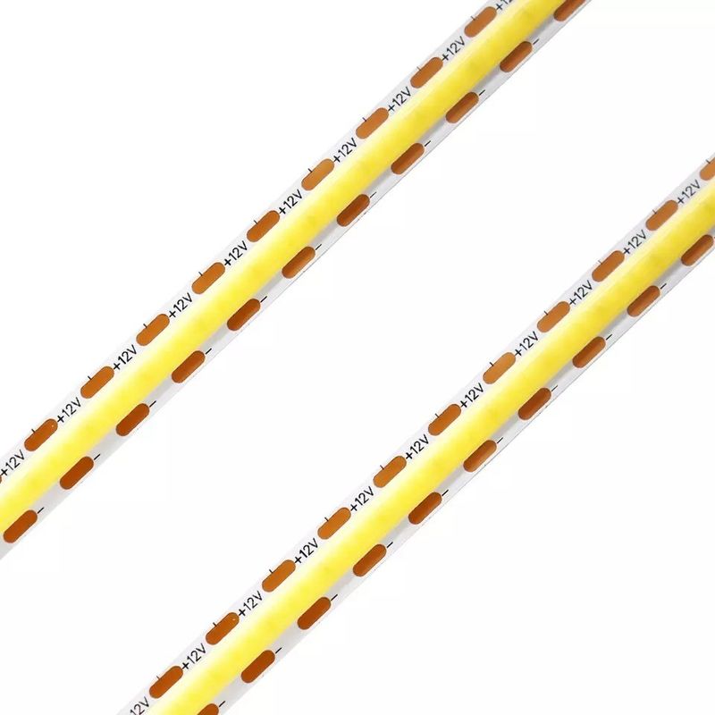 320Leds LED مرنة الشريط الأبيض / الأبيض الدافئ DC24V 8mm العرض المتكامل COB ضوء LED