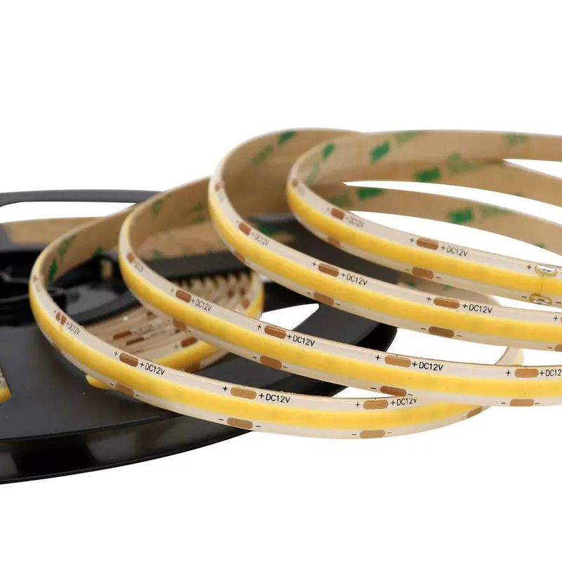 320Leds LED مرنة الشريط الأبيض / الأبيض الدافئ DC24V 8mm العرض المتكامل COB ضوء LED