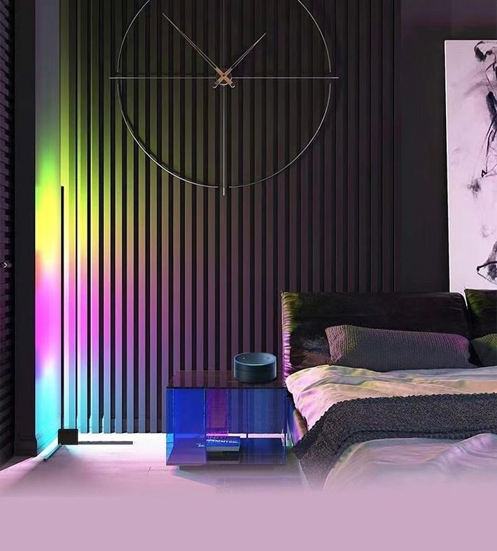 إضاءة داخلية ديكورية حديثة مصباح أرضية LED RGB IC Smart Corner Atmosphere Light
