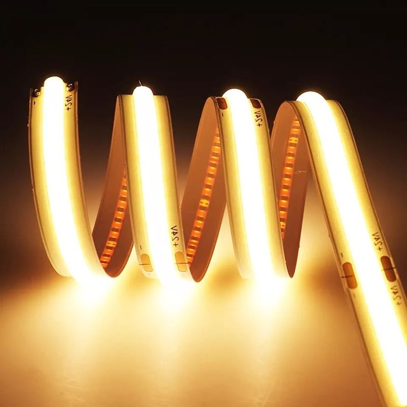 داخلي وخارجي 230v 220v Ac Fob Cob Led Tape دافئ أبيض أزرق Ip65 مقاوم للماء 0.3kg وزن المنتج