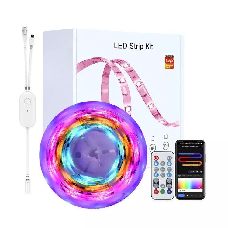 مضيئة الحانة المنزلية LED Light Strips دعم تصميم الحديقة 12V 32ft Smart 5050 RGB 1670