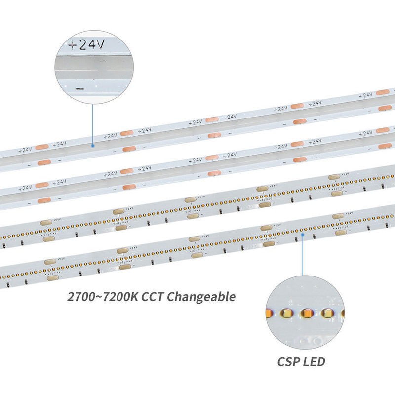 زاوية شعاع 120 درجة COB 320 LED 24V 8mm 10mm LED Strip Light لديكور الحديقة