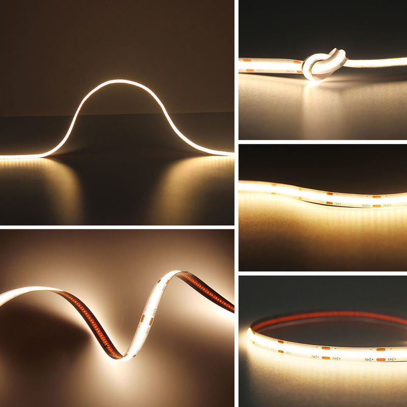 زاوية شعاع 120 درجة COB 320 LED 24V 8mm 10mm LED Strip Light لديكور الحديقة
