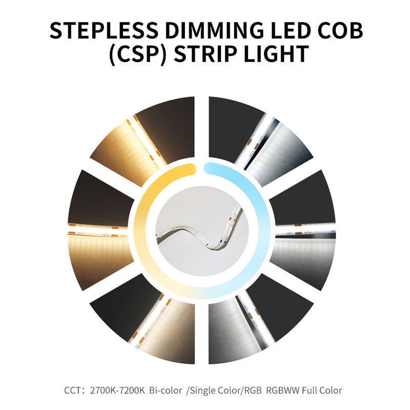 زاوية شعاع 120 درجة COB 320 LED 24V 8mm 10mm LED Strip Light لديكور الحديقة