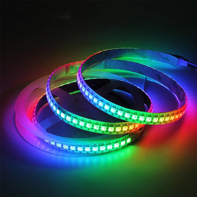 مضاد للماء 12 فولت ws2812 ws2811 LED شريط 60LEDs للالوان السحرية RGB الديكور CRI Ra 80