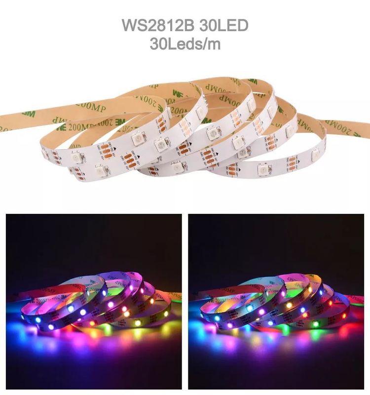 مضاد للماء 12 فولت ws2812 ws2811 LED شريط 60LEDs للالوان السحرية RGB الديكور CRI Ra 80