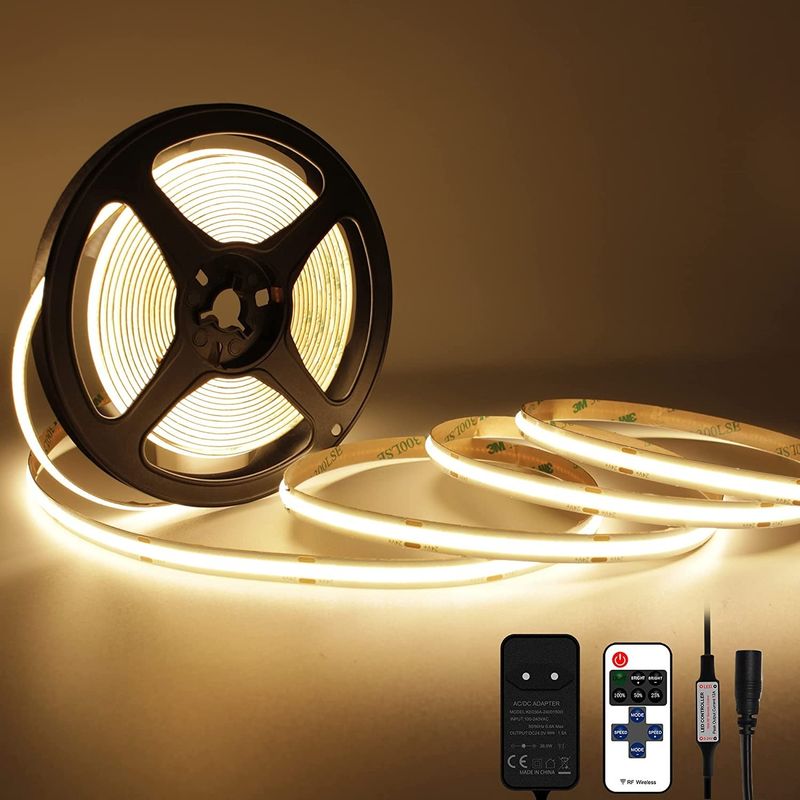 مرنة حسب الطلب 320 480 LEDs Dc 5v 10000 ليمن Rgb Fcob Cct Cob Led Strip Light