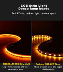 شريط LED 5m/lot Smd 320 384 840 leds/m مضاد للماء مرن كوب LED شريط Dc 24v Ra90 RGBCCT 3000k 4000k 6000k