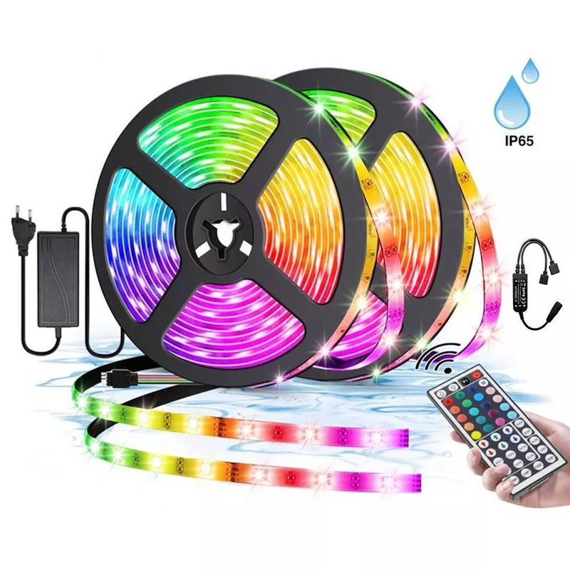 إضاءة طويلة الأمد مقاومة للماء IP65 30d / m 5050 RGB LED Light Strips مع جهاز التحكم عن بعد