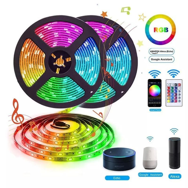 إضاءة طويلة الأمد مقاومة للماء IP65 30d / m 5050 RGB LED Light Strips مع جهاز التحكم عن بعد