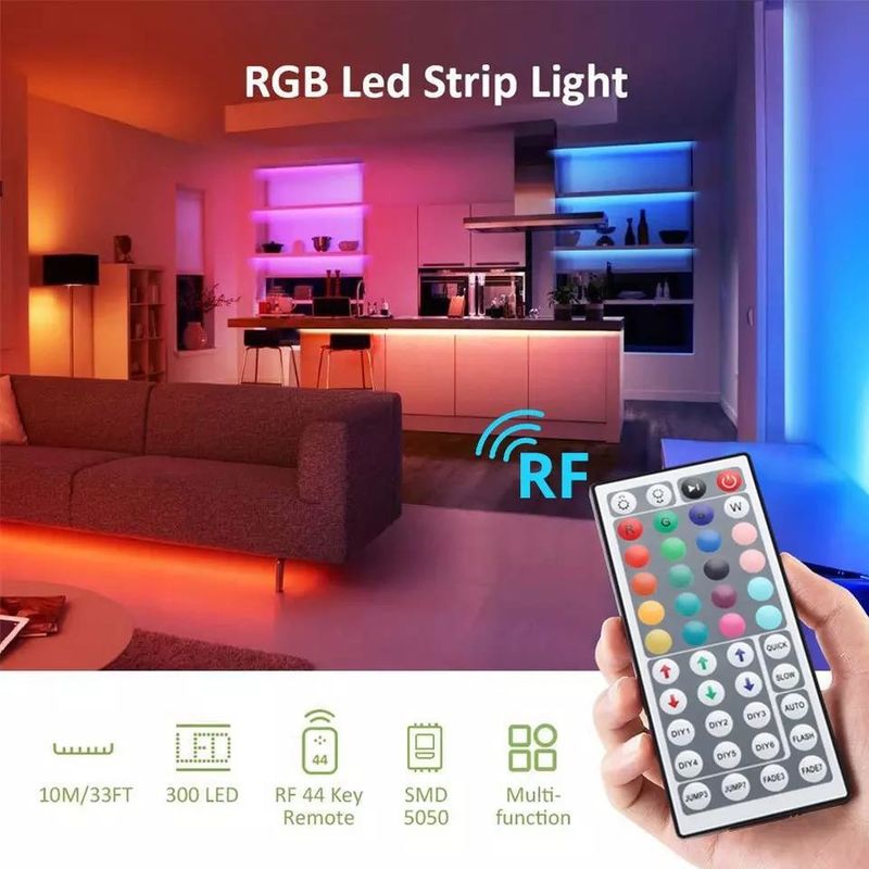 إضاءة طويلة الأمد مقاومة للماء IP65 30d / m 5050 RGB LED Light Strips مع جهاز التحكم عن بعد