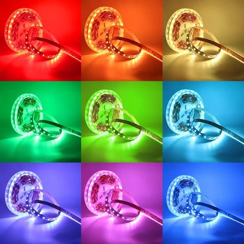12w 12v 24v 10mm 60 LEDs Rgb 5050 Smd الضوء المرن المتحرك مع ألوان متعددة