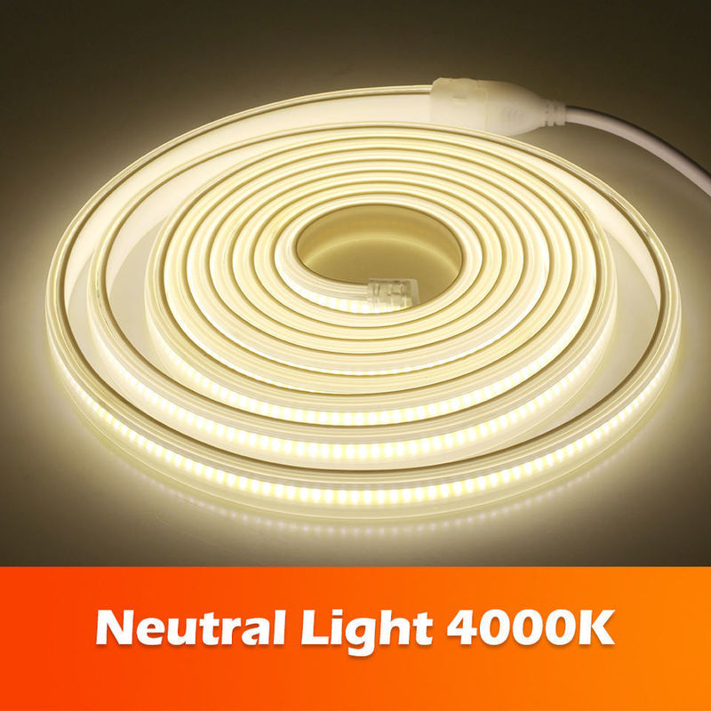 220v 280LEDs / m أبيض / أبيض دافئ / أبيض محايد COB LED شريط CE RoHS 100m 50m الجهد العالي