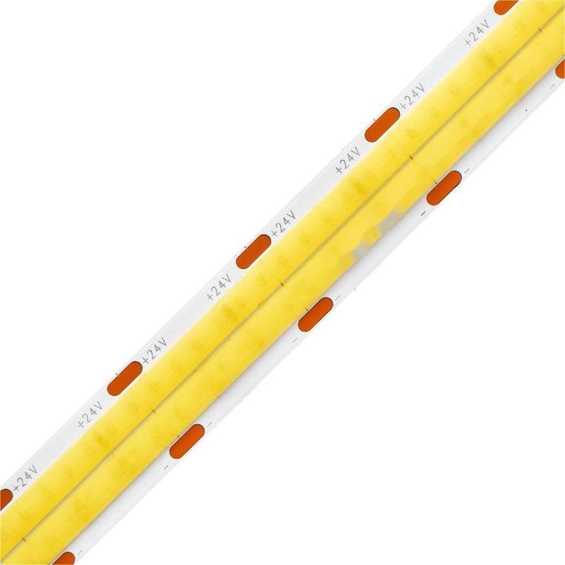 10m/roll خطوط مزدوجة 600 leds 12v 24v Ra80 12mm مرنة COB LED مرنة ضوء شريط