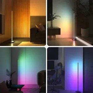 2024 أسطوانة حديثة Rgb ملونة LED ضوء محيطي تطبيق Smart Atmosphere مصباح الأرض