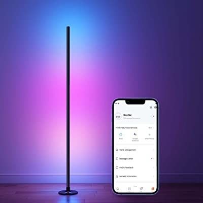 غرفة النوم RGB IC ألعاب الأضواء غرفة المعيشة الحالة المزاجية الضوء الوقائي مصباح الأرضية الزاوية LED