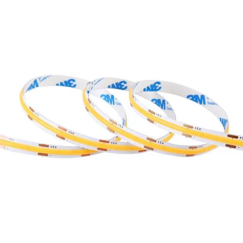 880lm Ra90 مرنة COB LED الشريط الضوء للكثافة العالية 5V 300 LED / م خلفية المطبخ