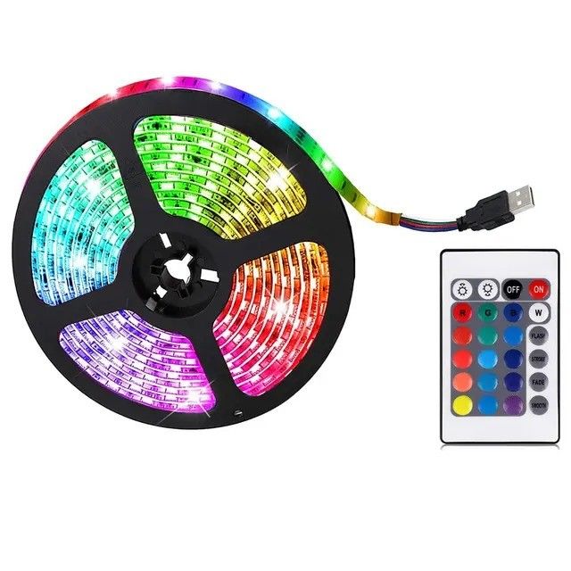 ضوء شريط LED 5050 Smd Rgb مقاوم للماء 5m 10m 15m 60d / m مستودع مرن في الهواء الطلق