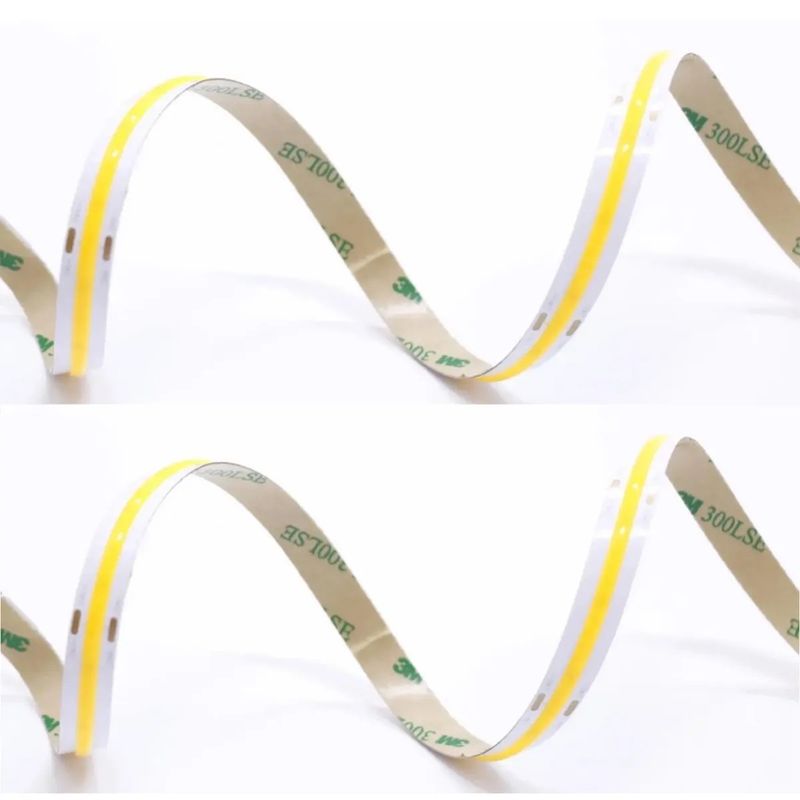 0.15kg IP20 COB 480 LED/M DC24V DC12V ضوء الشريط الموحد الموحد واللامع