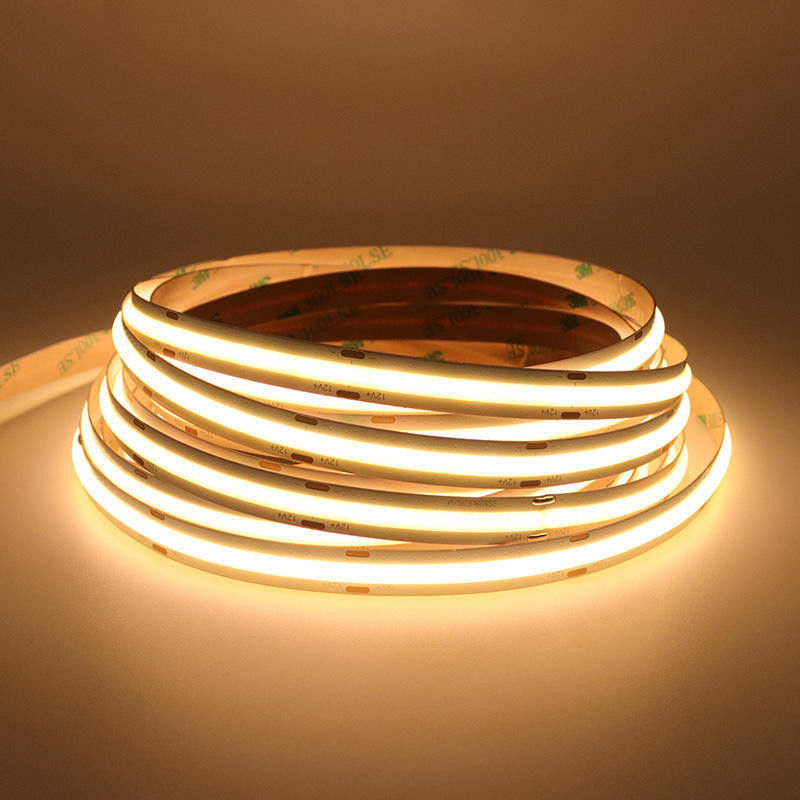 تصميم الإضاءة والدوائر COB LED Strip Light 5m لكل لفة 12v 24v 480Leds 3 90Ra