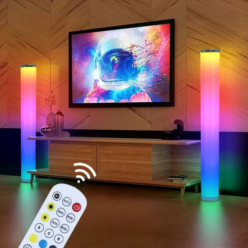 تطبيق Atmosphere Wifi المخصص ومصباح أرضية LED بالتحكم عن بعد لغرفة نوم المنزل الذكي