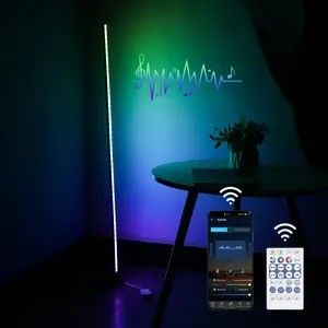 تطبيق Atmosphere Wifi المخصص ومصباح أرضية LED بالتحكم عن بعد لغرفة نوم المنزل الذكي