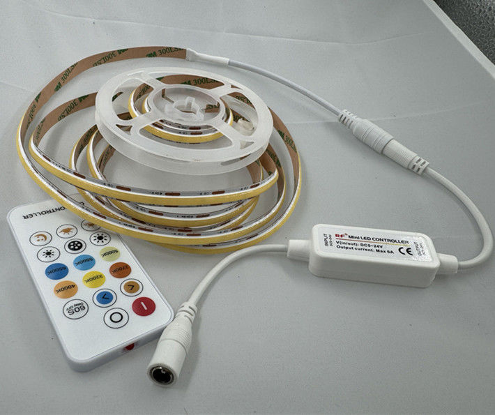 DC 24V المناظر الطبيعية 2m 560 LEDs COB مجموعة الشرائط LED القابلة للتخفيف مع جهاز التحكم والمحول