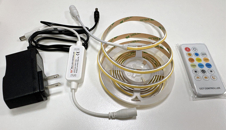 مجموعة الشرائط LED DC12V/24V Voltage Input مع أضواء COB القابلة للتخفيف والسائق الذكي