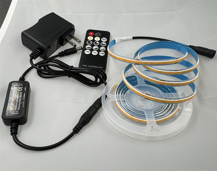 مجموعة الشرائط LED DC12V/24V Voltage Input مع أضواء COB القابلة للتخفيف والسائق الذكي
