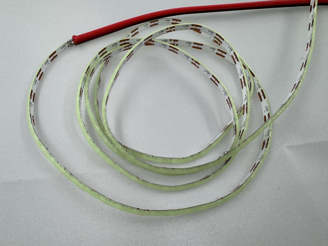 شريط LED COB عالي السطوع 12V 5V مع CRI عالية ودرجة حرارة اللون 2700k-6500k
