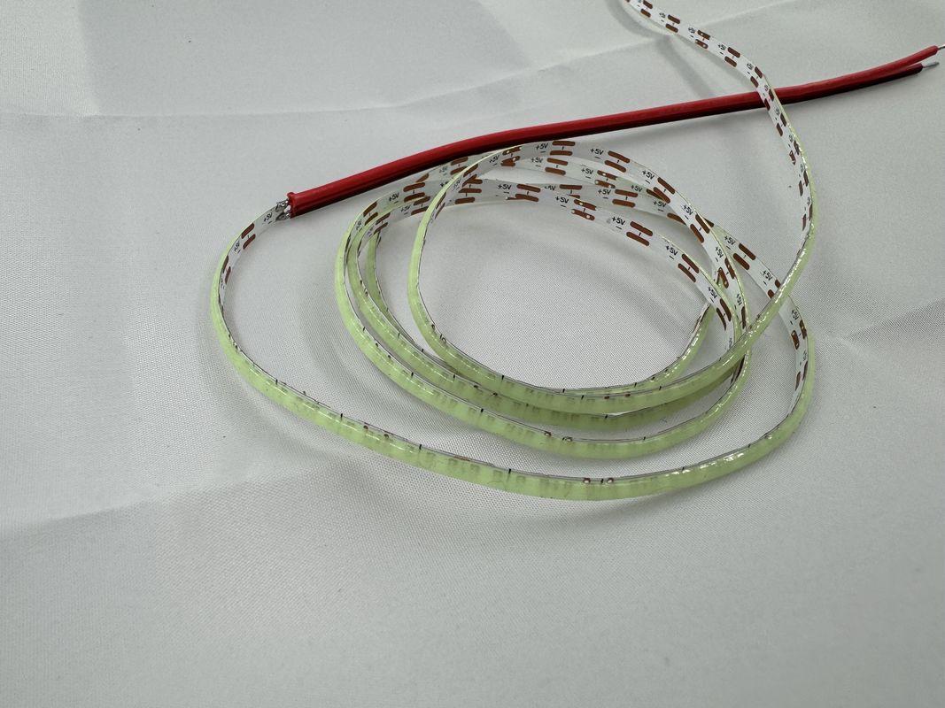 شريط LED COB عالي السطوع 12V 5V مع CRI عالية ودرجة حرارة اللون 2700k-6500k